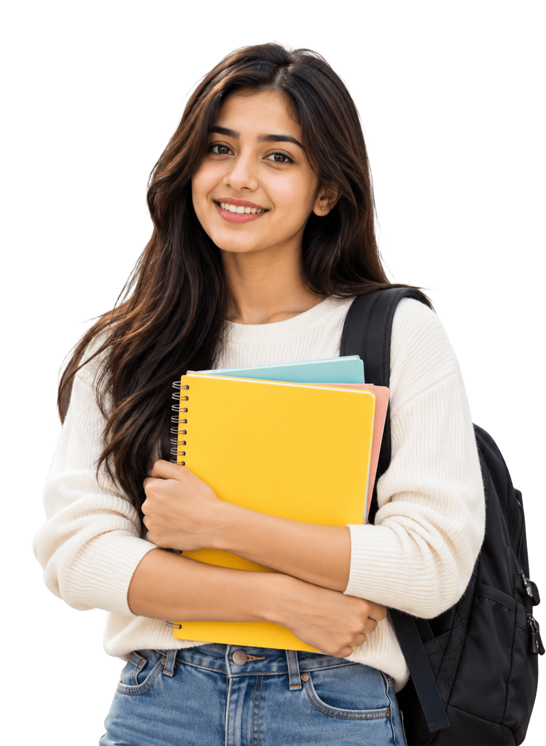 A confident aspirant holding her notes